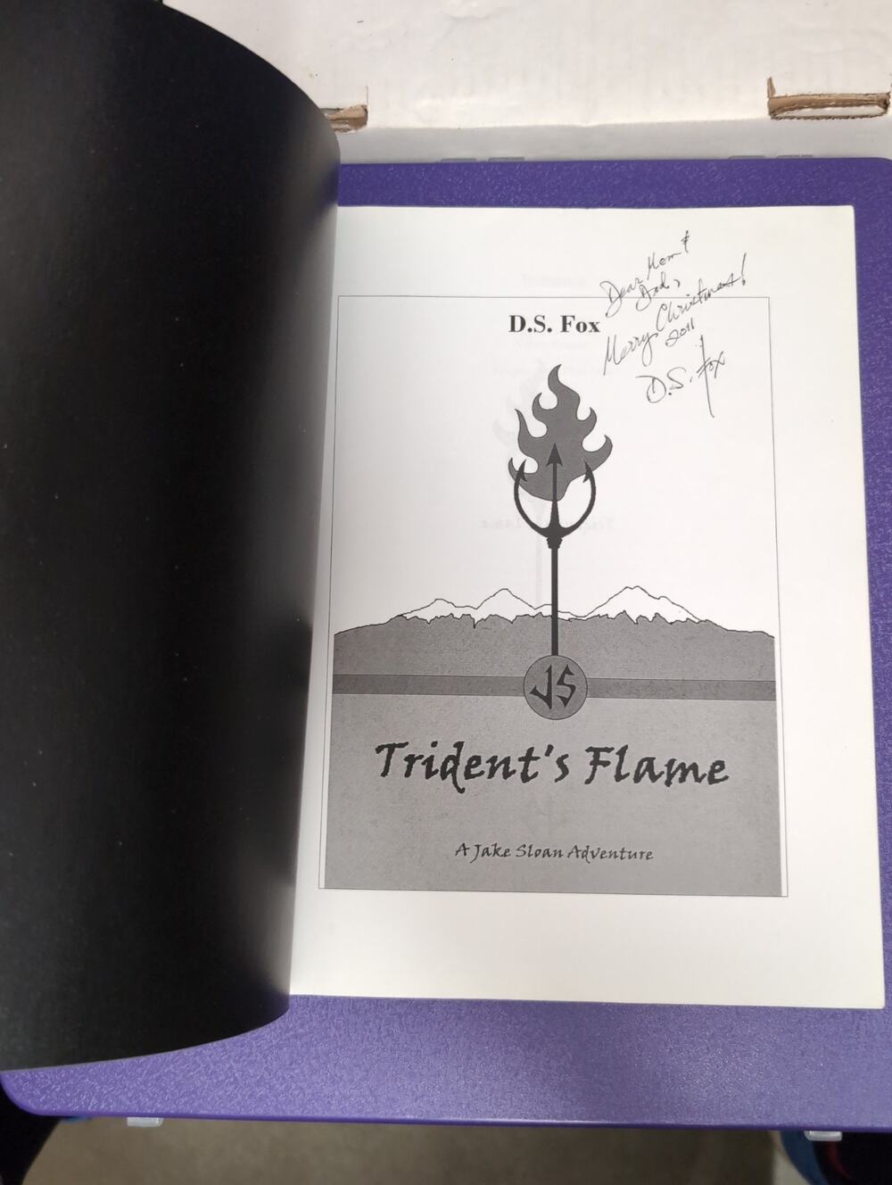 Trident's Flame A Jake Sloan Adventure Book 1 D.S. Fox Paperback Signed Auto